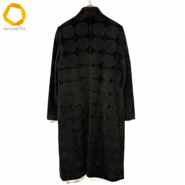 柄入りセンソユニコの黒コート wnc ティービーセンソユニコ tb Sensounico コート 9 黒 ロング ドット