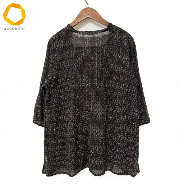 anc 登美 群言堂 石見銀山トミ グンゲンドウ チュニック 黒系 薄手 七