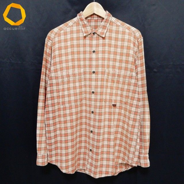 anc パパス Papas 長袖シャツ M チェック ネルシャツ メンズ 965035