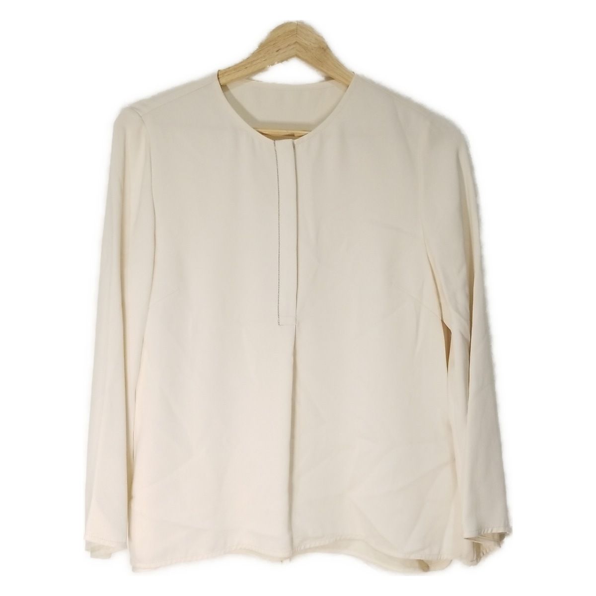 【MORABITO】ロングスリーブカットソー ホワイト 38サイズ MORABITO(モラビト) 長袖カットソー サイズ38 M レディース美品