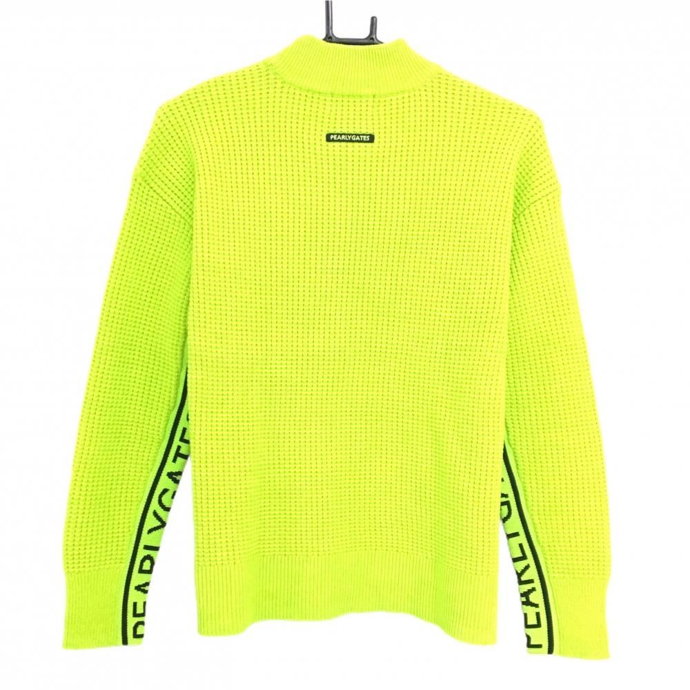 パーリーゲイツ ハイネックセーター ライトグリーン×ネイビー ニット