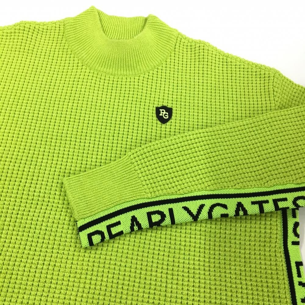 パーリーゲイツ ハイネックセーター ライトグリーン×ネイビー ニット