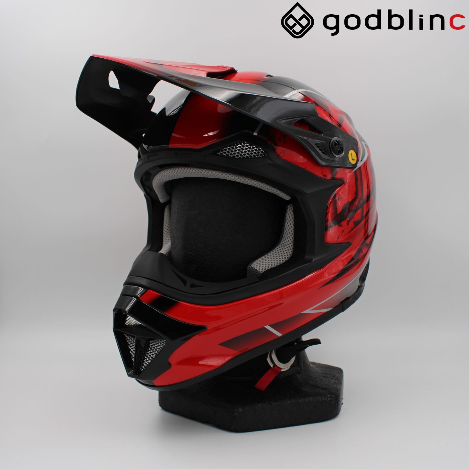 ZEALOT マッドジャンパー2 CARBON HYBRID GRAPHIC RED Ｌサイズ オフロードヘルメット