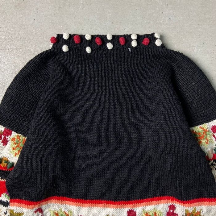 jennifer &amp; company  ハンドニットセーター デザインニット 総柄 レディースM  クリスマス jennifer & company ハンドニットセーター デザインニット 総柄