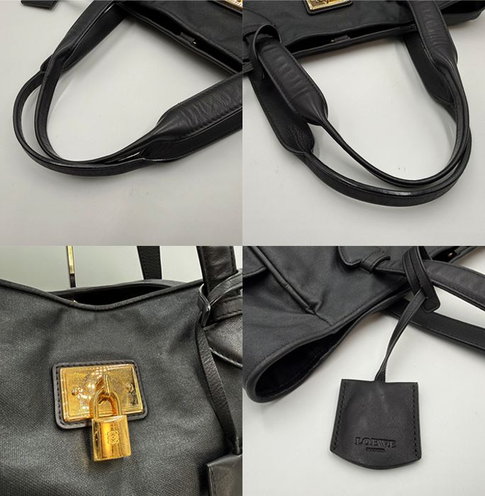 LOEWE ロエベ ヘリテージ トートバッグ ハンドバッグ PVC×レザー A4