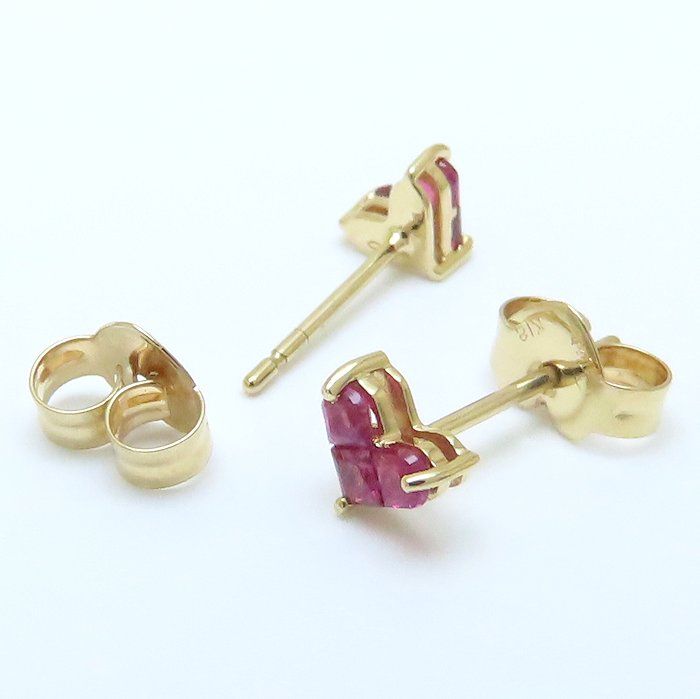 STAR JEWELRY スタージュエリー ミステリアスハート ピアス ルビー0.15