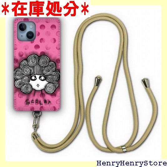 ス ScoLar デザイン iPhone 14 ケース スマホショルダー アイフォン14 スマホケース ショルダーストラップ ショルダーケース スマホストラップ カバー スマホカバー ちゃん ドット ピンク かわいいデザイン 925