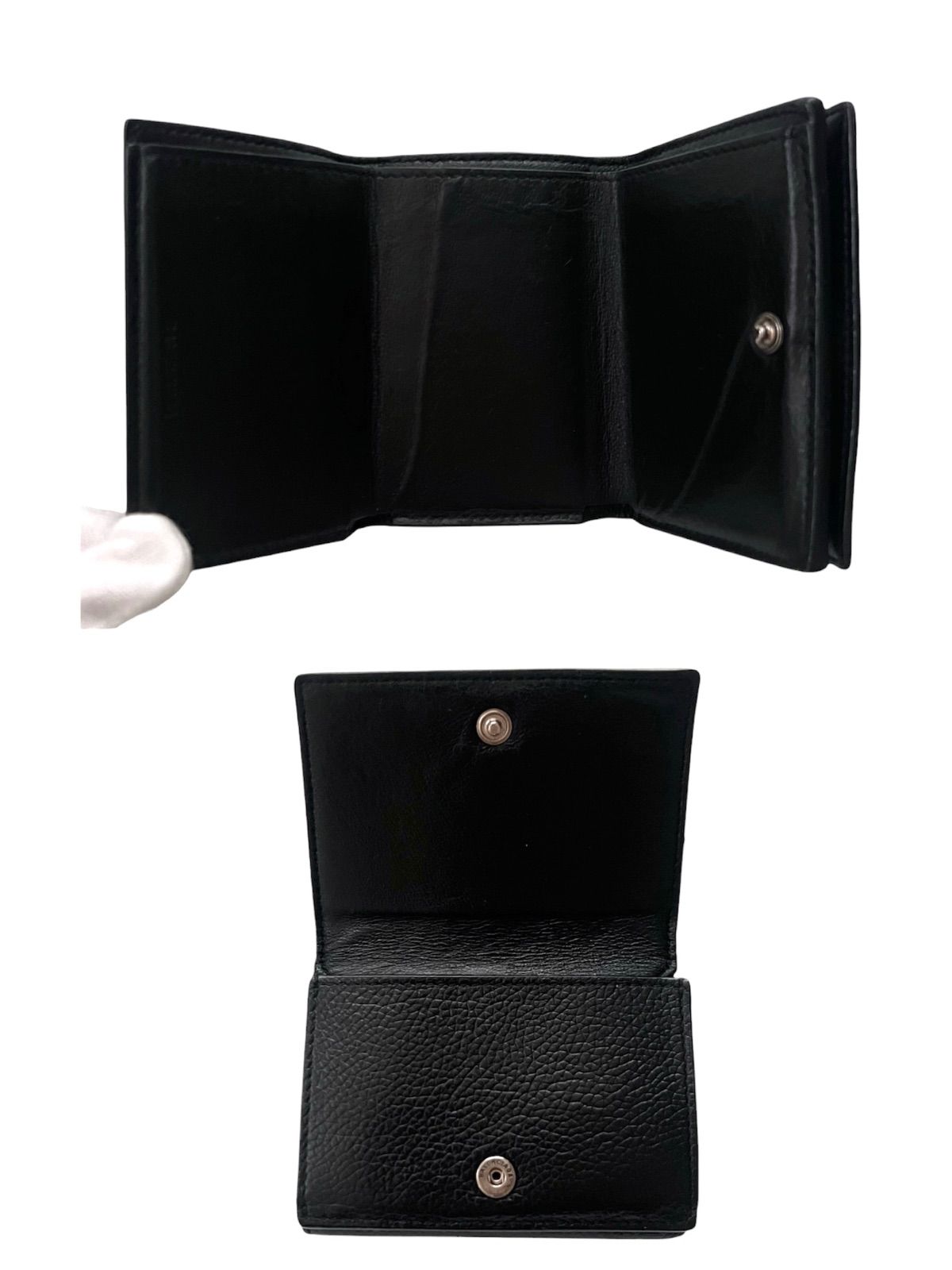 美品✨BALENCIAGAバレンシアガ財布 三つ折り 594312 カーフレザーロゴ