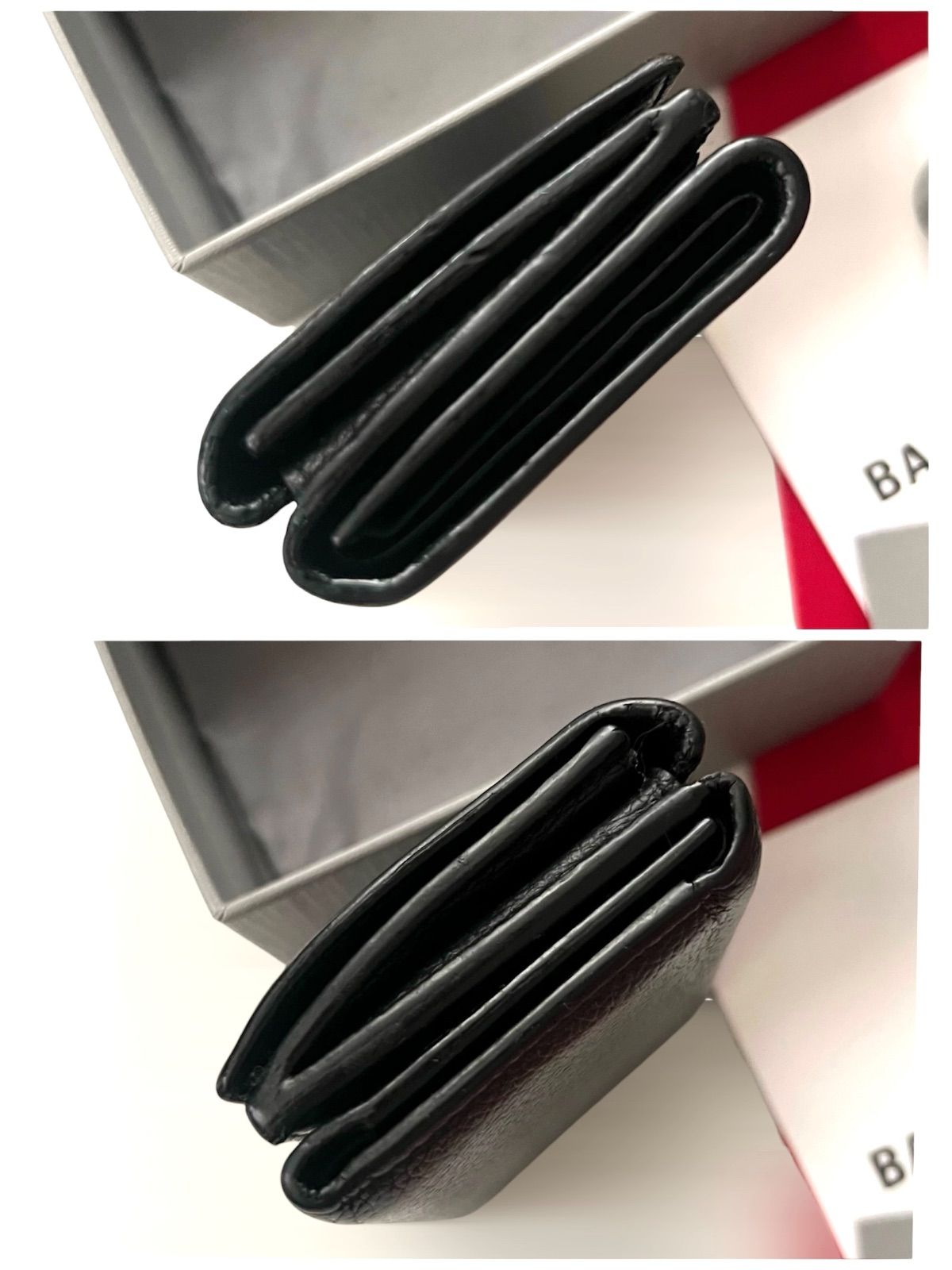 美品✨BALENCIAGAバレンシアガ財布 三つ折り 594312 カーフレザーロゴ