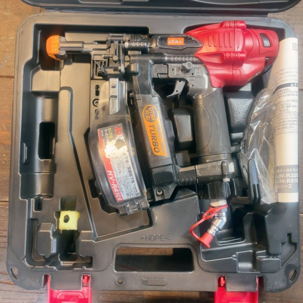 7日保証 整備済 消耗部品多数交換 MAX マックス 高圧 ターボドライバ HV-R 41 G 4 ケース付き 動作良好