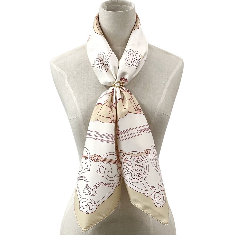 エルメス HERMES スカーフ カレ90 Equitation Japonaise 日本人の馬術