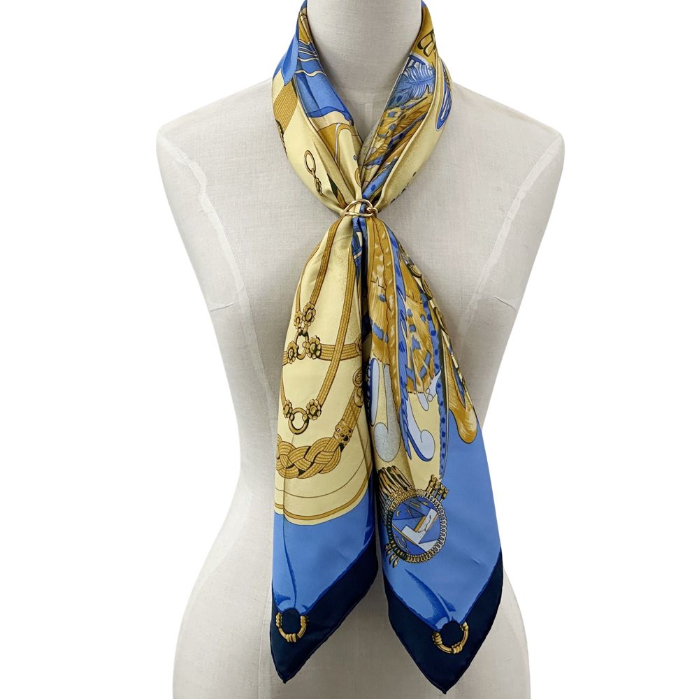 エルメス HERMES スカーフ カレ90 Soleil de Soie シルクの太陽