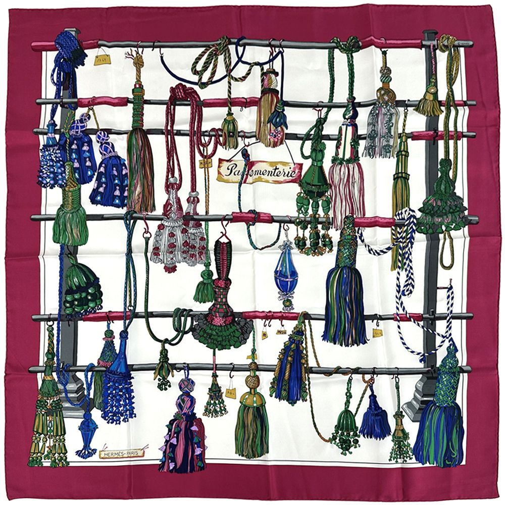 エルメス HERMES スカーフ カレ90 PASEMENTERIE 紐飾り レディース