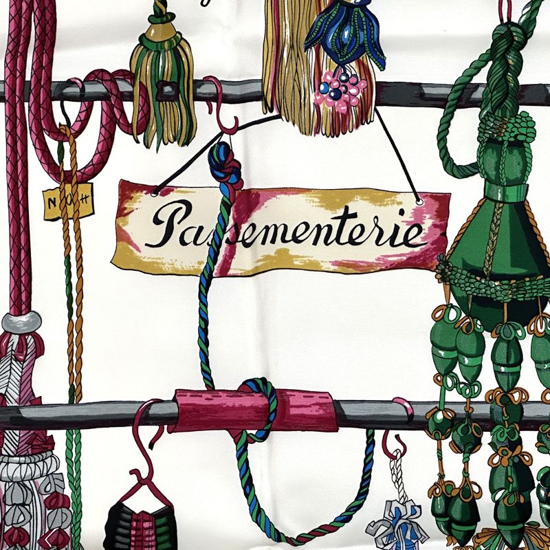 エルメス HERMES スカーフ カレ90 PASEMENTERIE 紐飾り レディース