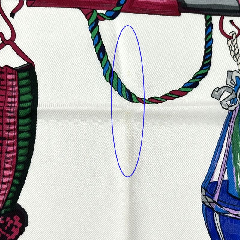 HERMES エルメス スカーフ カレ90 Pasementerie 紐飾り タッセル柄