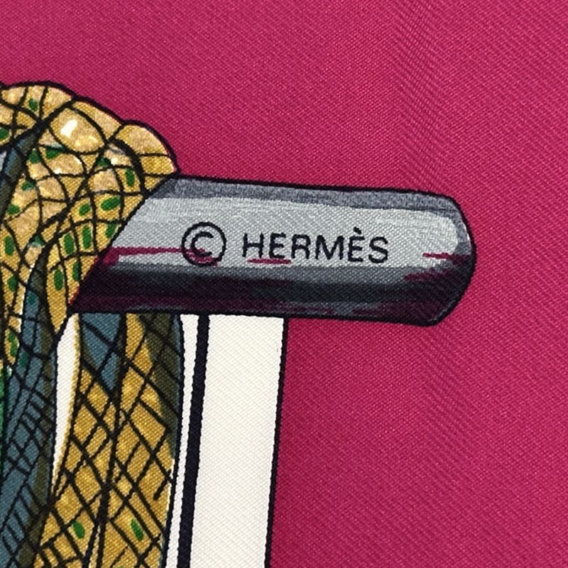エルメス HERMES スカーフ カレ90 PASEMENTERIE 紐飾り レディース
