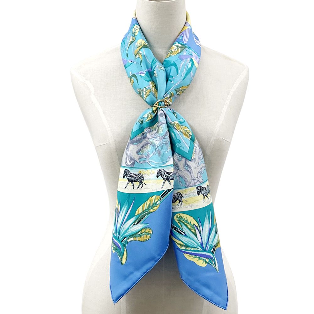 エルメス HERMES スカーフ カレ90 TROPIQUES トロピック レディース