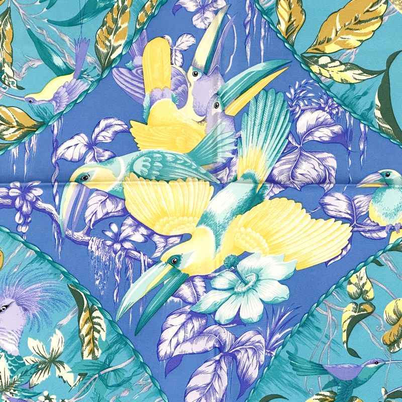 46230★エルメス スカーフ カレ90 トロピック TROPIQUES エルメス HERMES スカーフ カレ90 TROPIQUES トロピック レディース