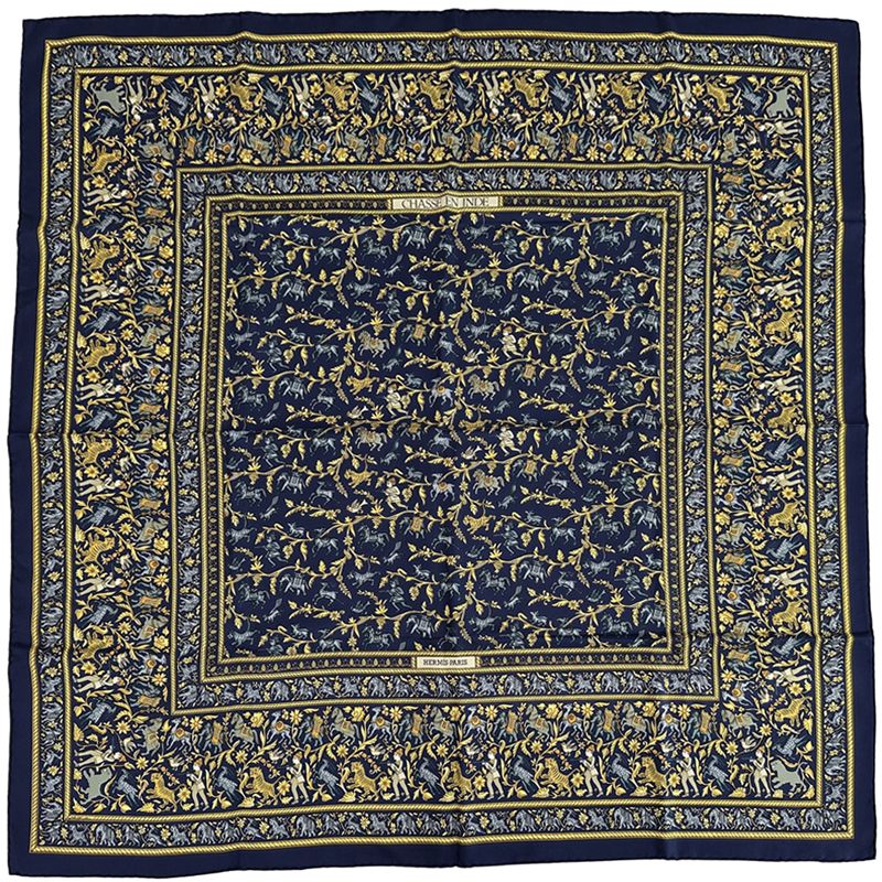 エルメス HERMES スカーフ カレ90 CHASSE EN INDE インドの狩猟