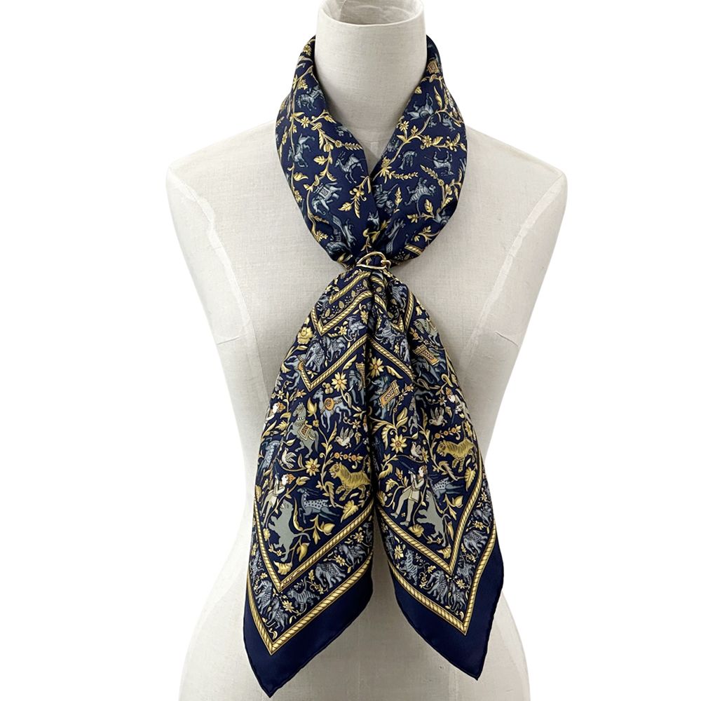 エルメス HERMES スカーフ カレ90 CHASSE EN INDE インドの狩猟