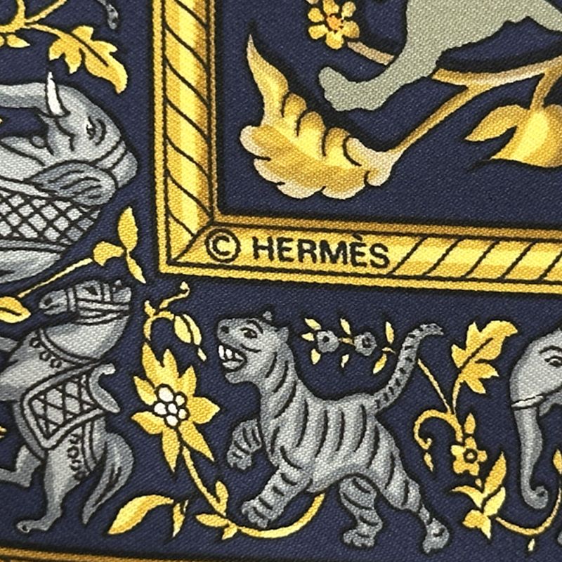 エルメス HERMES スカーフ カレ90 CHASSE EN INDE インドの狩猟