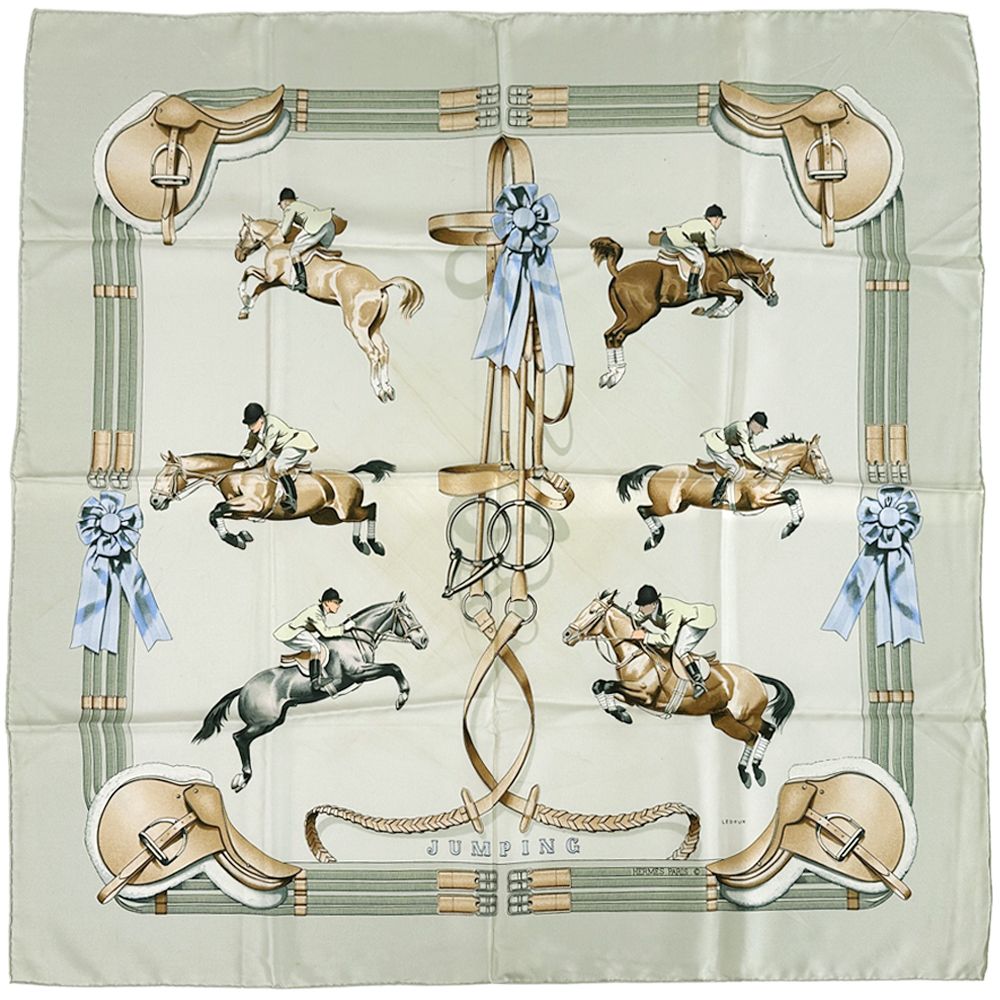 エルメス HERMES スカーフ カレ90 JUMPING ジャンピング レディース