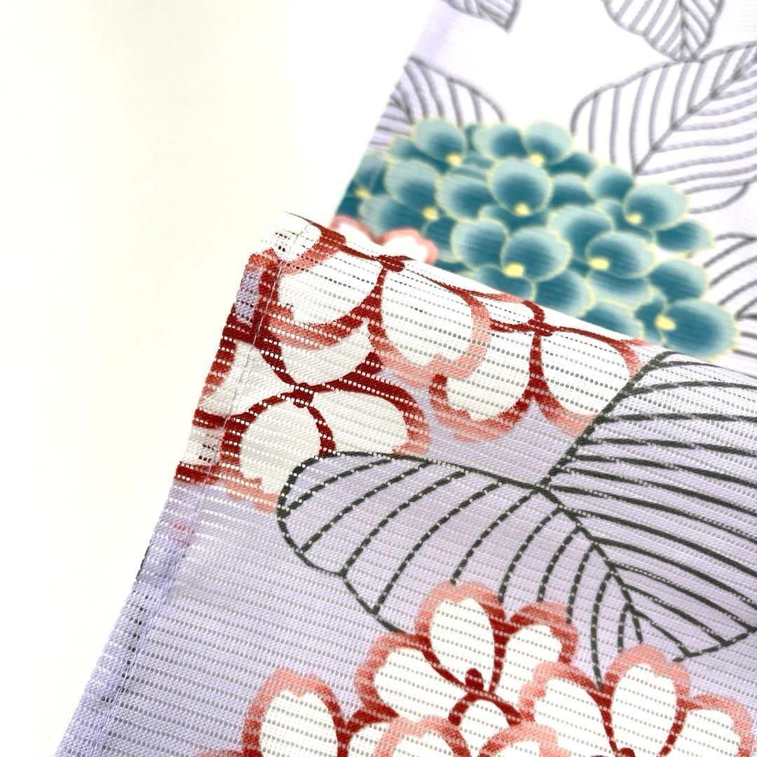 着物と帯 時流】Y25838st◇浴衣◇綿絽 未使用 綿100% 紫陽花 薄紫