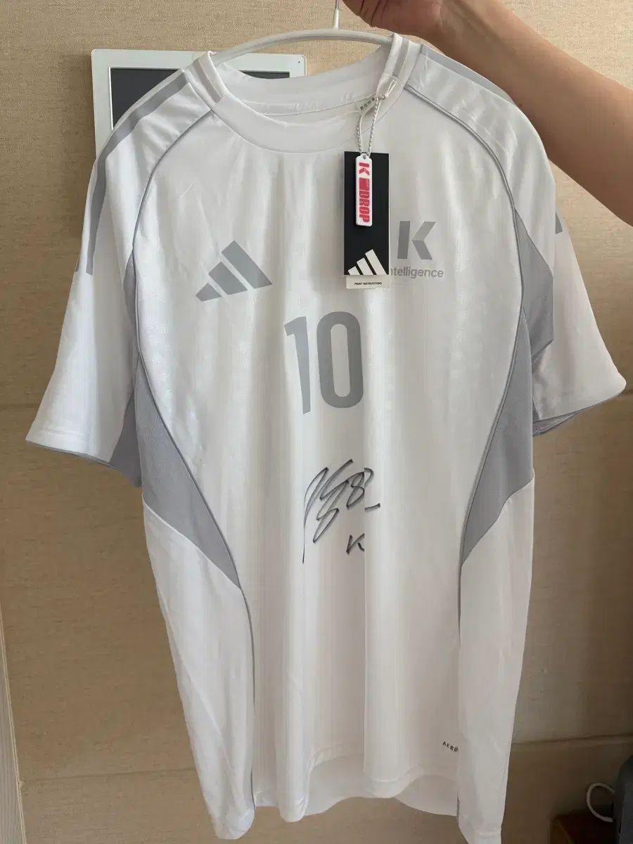 イ カンイン サイン入り Tシャツ L サイズ ケイ ドロップ 白 半袖 10番