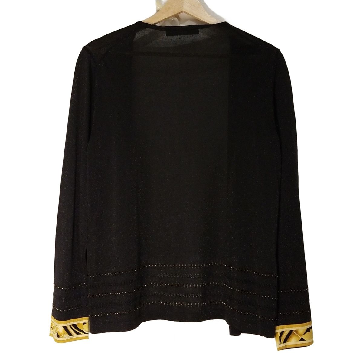 最終お値下げ　レオナール 長袖カーディガン黒色Lサイズ LEONARD(レオナール) カーディガン サイズLL レディース美品 - 黒