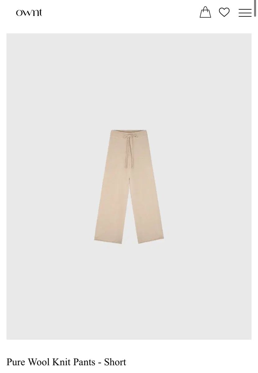 ONT ピュア ニット ショートパンツ