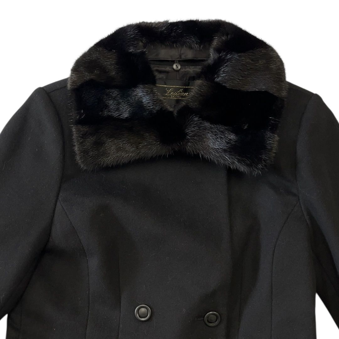 Leilian レリアン カシミヤロングコート ミンクファー ダブルボタン 9