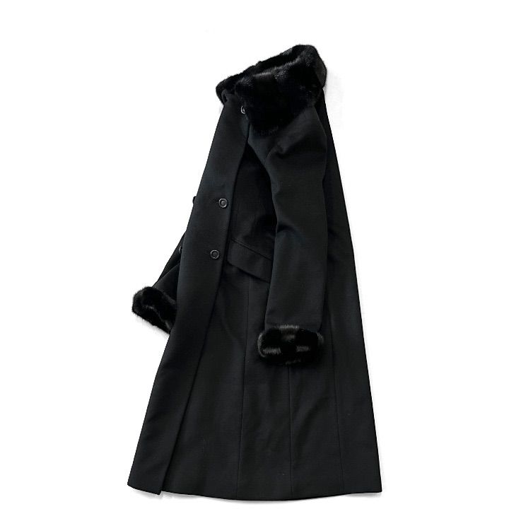 Leilian レリアン カシミヤロングコート ミンクファー ダブルボタン 9