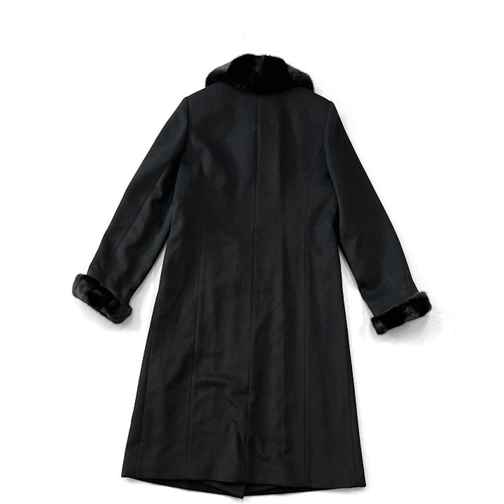 Leilian レリアン カシミヤロングコート ミンクファー ダブルボタン 9