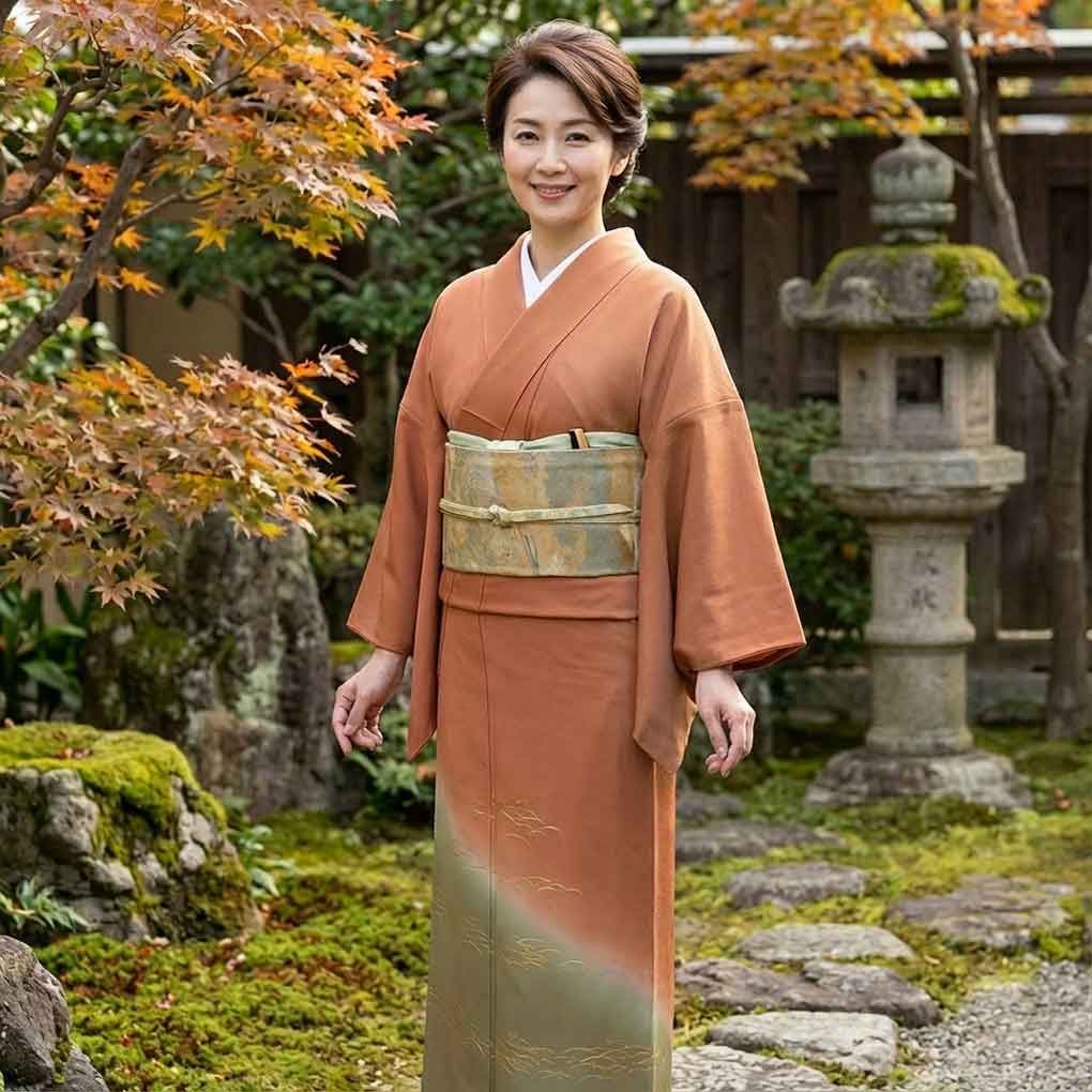 訪問着 身丈161cm 裄65cm 前幅26cm 後幅30.5cm 袖丈48cm 袖幅33cm
