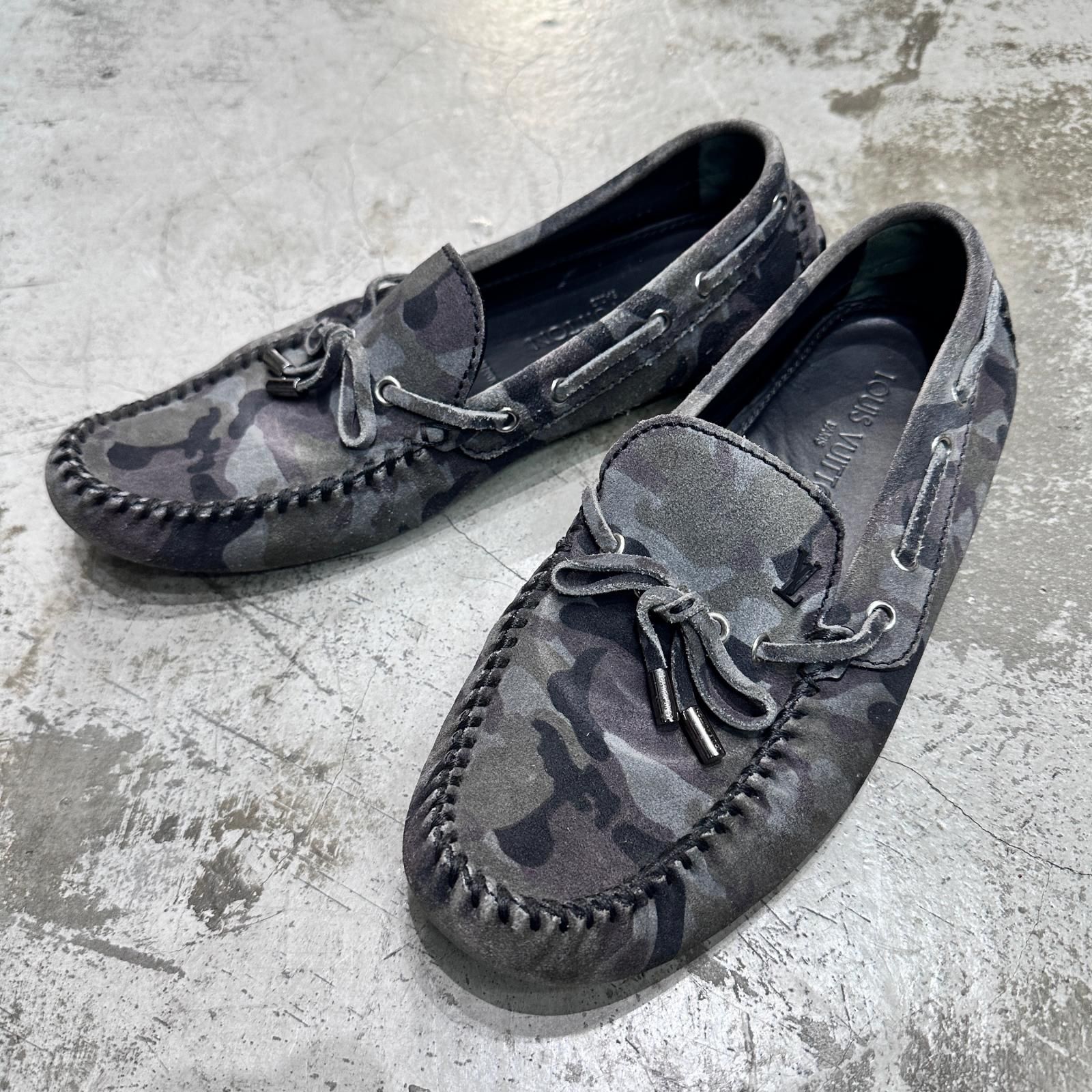 LOUIS VUITTON 迷彩 ドライビングシューズ スリッポン ルイ・ヴィトン