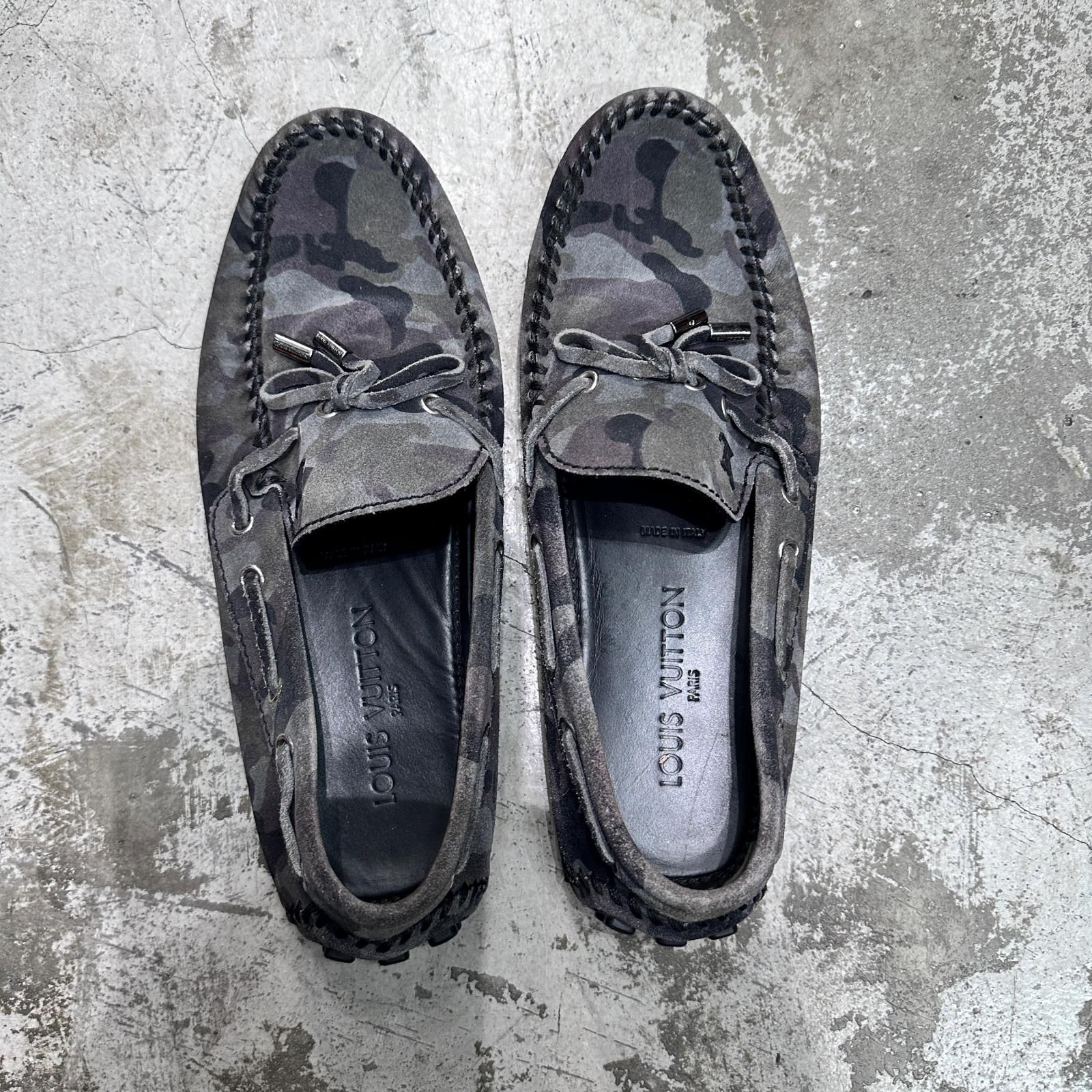 LOUIS VUITTON 迷彩 ドライビングシューズ スリッポン ルイ・ヴィトン