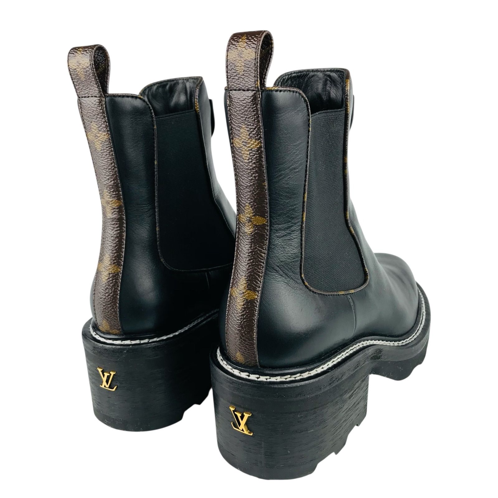 【極美品】ルイヴィトン サイドゴアブーツ ボブールライン モノグラム 24cm 極美品】ルイヴィトン サイドゴアブーツ ボブールライン モノグラム