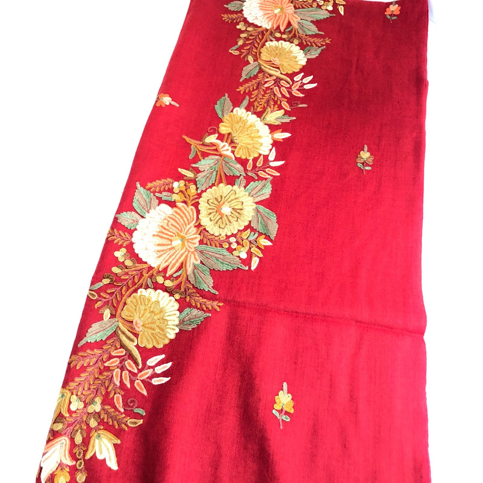 【未使用】TARA BLANCA Wool Silk 刺繍ストール ターラブランカ 手刺繍大判ストール ショール 未使用】TARA BLANCA