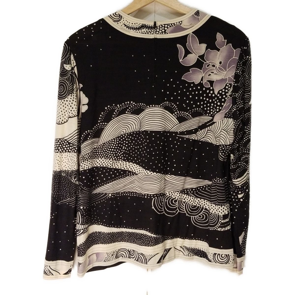 LEONARD(レオナール) 長袖カットソー サイズLL レディース - 黒