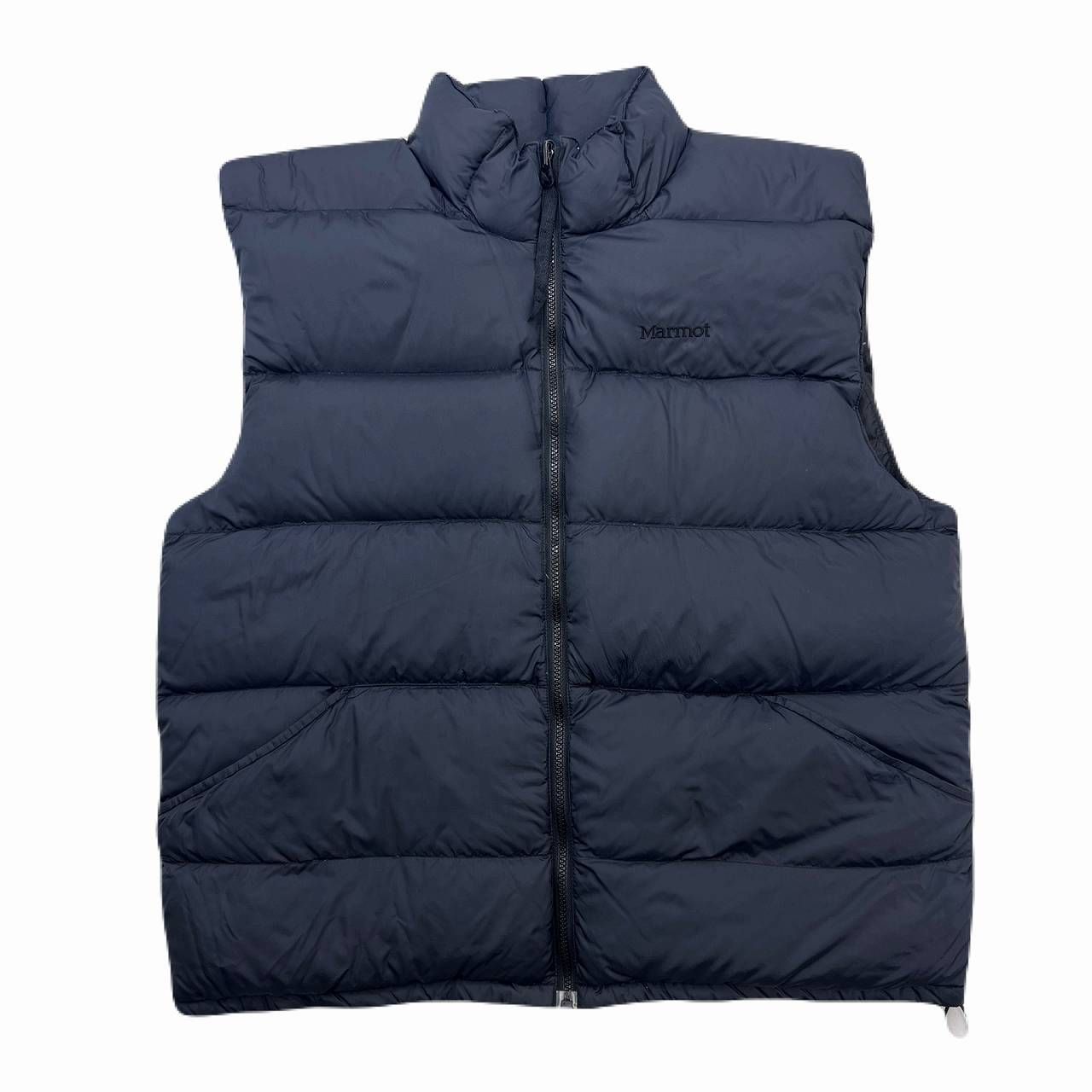 マーモット ダウンベスト メンズ L ブラック ビッグシルエット 厚手 黒