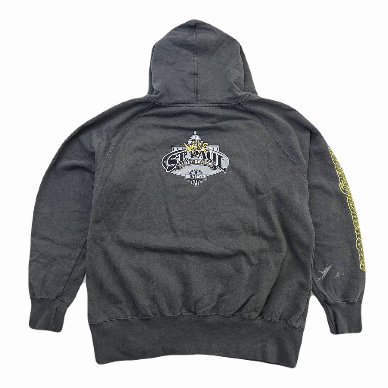 ハーレーダビッドソン パーカー XL メンズ グレー プルオーバー