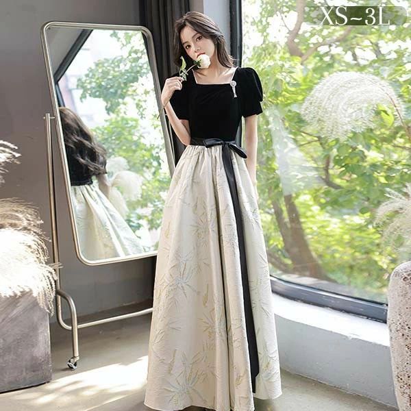 ドレス 大人 ピアノ 発表会 ロングドレス セール 演奏会 結婚式 母親