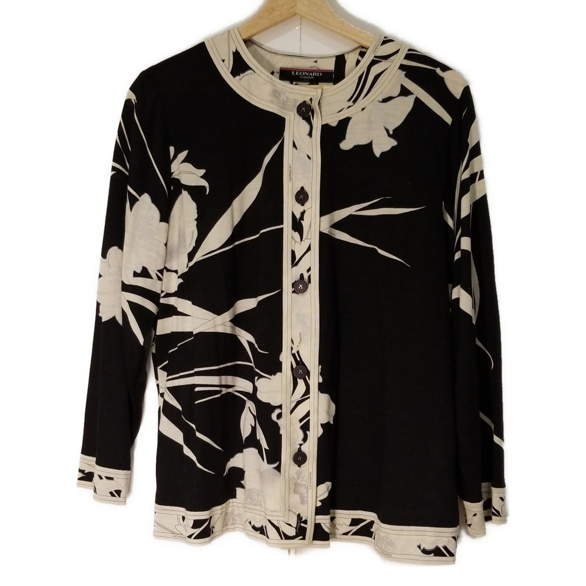 LEONARD(レオナール) カーディガン サイズLL レディース - 黒