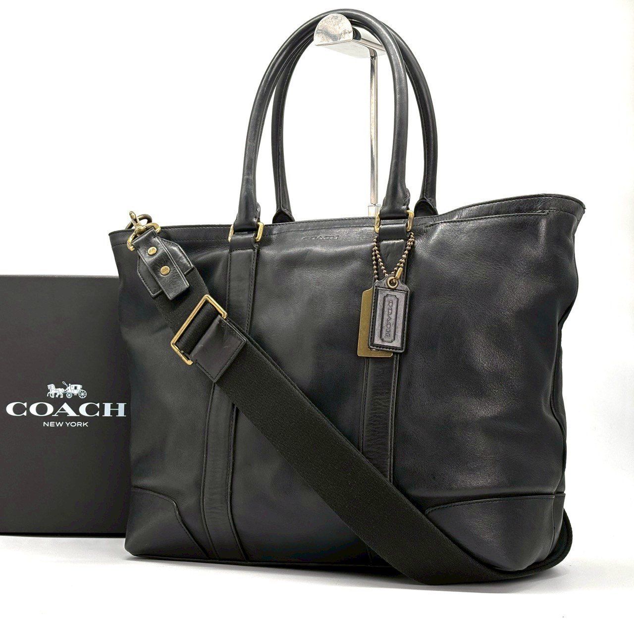 ✨美品♣コーチ☆ブリーカー◆2WAY♡ビジネスバッグ★上質レザー◇大容量☆A4可 武骨さに宿る品格】 COACH コーチ トートバッグ 2WAY ブリーカー