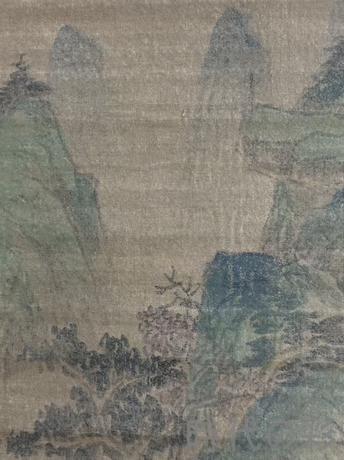 中国古美術・旧藏・沈周款・大三尺中堂鶴画・純手描き・絹本掛軸・明代