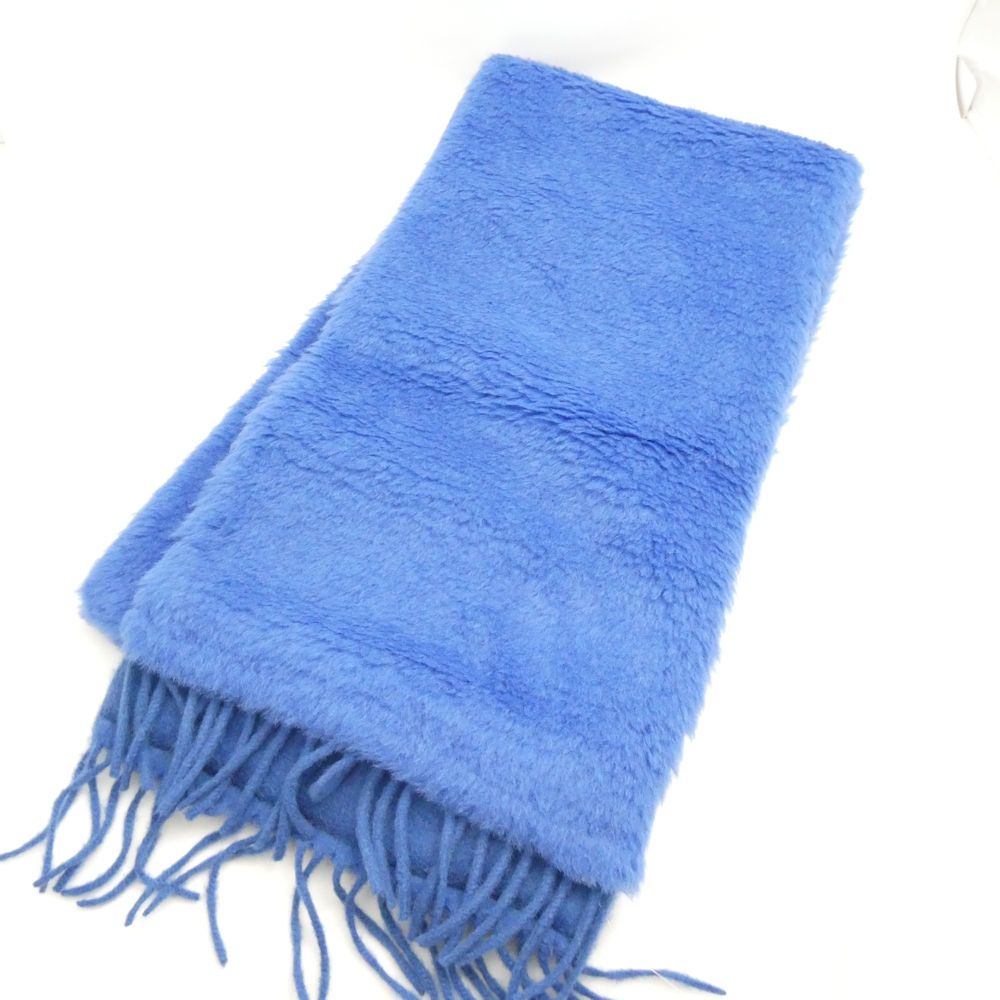 美品 MAXMARA マックスマーラ テディベアストール キャメル100％ 白