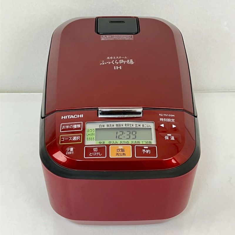 HITACHIIH 炊飯器 RZ-TS105M 3.2L 赤 圧力&スチーム ふっくら御膳 IH