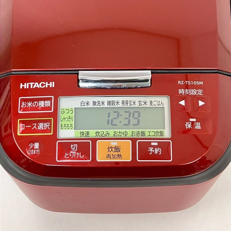 HITACHIIH 炊飯器 RZ-TS105M 3.2L 赤 圧力&スチーム ふっくら御膳 IH