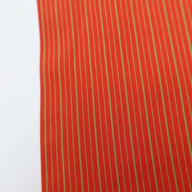  ✾まめ藤✾正絹 着物 袷 猩々緋色 縦縞 レトロなストライプリボンに包まれて 長襦袢 U 19 長襦袢 長襦袢 半襦袢