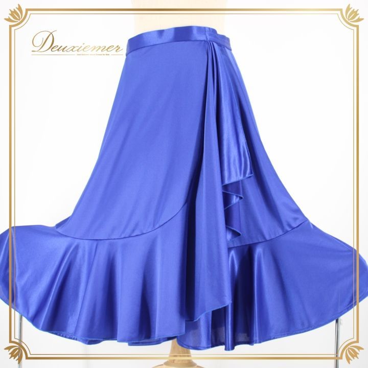 紺社交ダンスレッスンスカート 社交ダンス 衣装 スタンダード スカート レッスンウェア オール